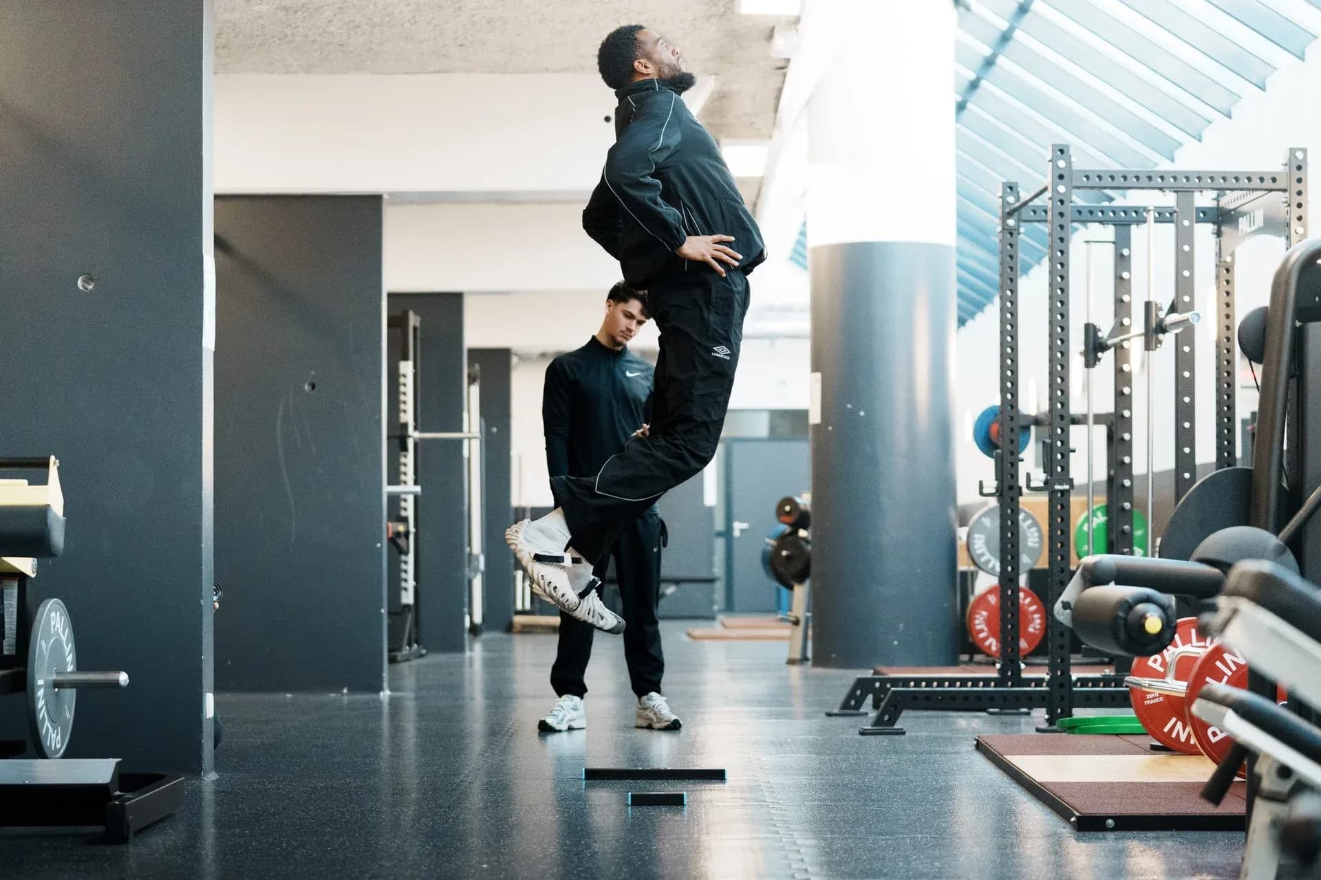 Anthony Mahoungou jumping during a training Nicolas Rausch