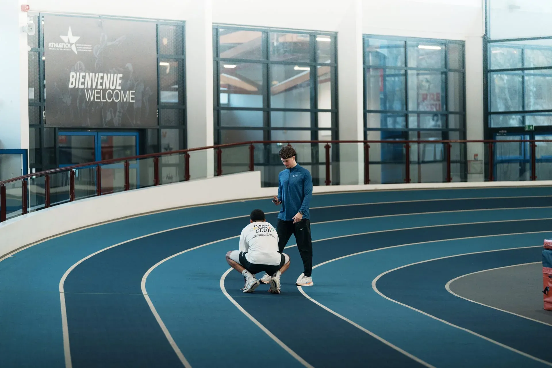 Anthony Mahoungou training with Nicolas Rausch